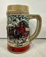 VTG 1987 Budweiser Holiday Stein Mug Clydesdale “C” Series Collection  picture