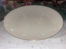 Discontinued in 1982 Lenox Olympia Gold Trimmed Medium Oval Platter picture