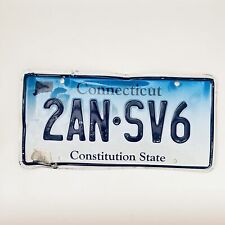  United States Connecticut Constitution State Passenger License Plate 2AN-SV6 picture