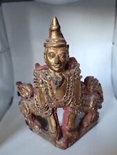 Thai Temple Carving Southeast Asian Statue Gilt Polychrome Buddhist Foo Dog picture