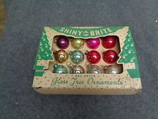 Vintage Shiny Brite Miniature Christmas Ornaments w/Box picture
