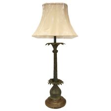 Indian Mughal Brass and Teak Palm Model as a One-Light Table Lamp picture