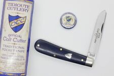 GEC #39 Colt Cutter Blue Linen Micarta Tidioute Cutlery Great Eastern Cutlery picture