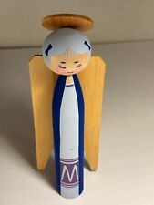 Vintage Swedish wooden Angel girl, numbered J274 great condition Handmade picture