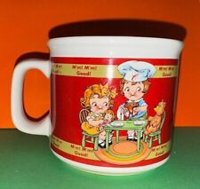 Vintage 1998 Campbell's Soup Mug - Kids at Table, Teddy Bear doll party Cup picture