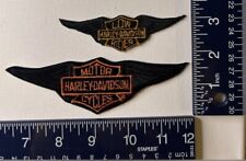 Authentic Vintage Harley-Davidson Patches / Emblems Set Of Low Rider Wings picture