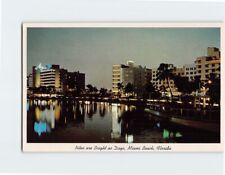 Postcard Night View of Miami Beach Florida USA picture