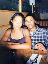AvE) 4x6 Photograph Cute Adorable African American Couple Restaurant Table POV picture