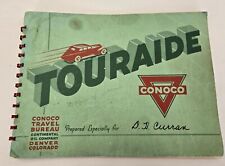Rare 1941 Touraide By Conoco Travel Bureau W Picture Of Couple & Road Map/Guide picture
