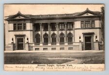 Spokane WA-Washington, Masonic Temple Vintage Souvenir Postcard picture