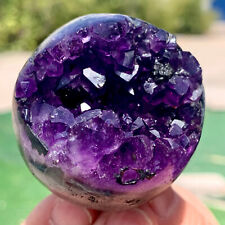 126G  Natural Uruguayan Amethyst Quartz crystal open smile ball therapy picture