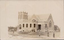 1908, Church Under Construction, MIDDLETOWN, Illinois Real Photo Postcard picture