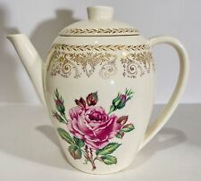 Rare Vintage Edwin Knowles Teapot Roses Gold Trim USA HTF Victorian Style 1920’s picture