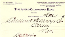 1909 SAN FRANCISCO CA THE ANGLO-CALIFORNIA BANK BILLHEAD LETTERHEAD Z1573 picture