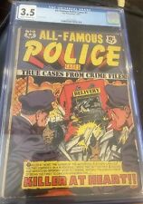All-Famous Police Cases 7 CGC L.B. Cole TOMMY GUN 1952 Star Crime Comic CGC 3.5 picture