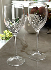 2 Pc Wedgwood Vera Wang Duchesse Encore Crystal Wine  Glasses: LOVELY picture