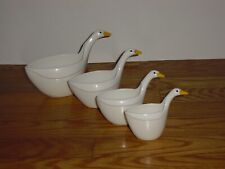 Vintage Set Melamine Geese Goose Swan Measuring Cups Stackable Nesting 1/4-1 Cup picture