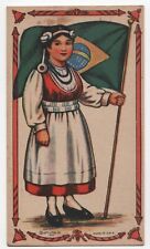 1920s Brazil Flag Trading Card Like R52 Gum Commonwealth Insurance Kentucky picture