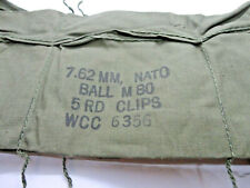 .308 7.62 Nato 6 pocket bandolier original 1960's Vietnam Era marked picture