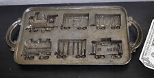 Antique Vintage Cast-Iron Train Set Baking Mold. Cookies Cake Candy & More 7x14 picture