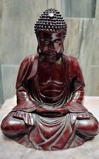 Blood Red Thai Buddha Meditation Shakra Heavy Resin 6.5