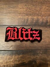 Blitz Iron On Patch 4” Trucker Hat Vtg Rare Jacket Logo Band Punk Rock British picture