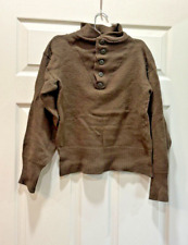 New Genuine USGI Military 100% Wool Army Jeep Sweater OD (Brown) 5 Button MED picture