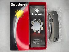 RARE Spyderco Slysz Bowie Gray Titanium CTS-XHP Knife C186TIP Discontinued NEW picture