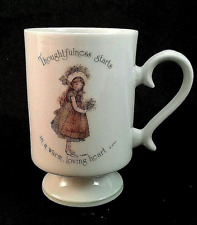 Vintage 1974 Holly Hobbie Genuine Porcelain Coffee Tea Cup Footed Pedestal Base picture