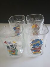 Walt Disney World McDonalds Collectors Glasses 2000 Square Set of 4 Mickey Mouse picture