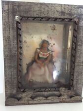 Antique Wax Doll In Frame Mexico Signed By Artist Dated 1938 picture