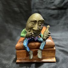 Humpty Dumpty Drunken Egg Bronze Figurine Cigarette Kimber Fiebiger Sculpture picture