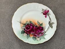 Antique Carlsbad Porcelain Plate Painted Purple Flowers Decoration V. Horstman picture