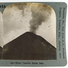 Mount Vesuvius Volcano Eruption Stereoview 1906 Smoke Ash Dust Italy Cone A2742 picture