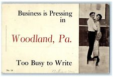 1910 Business Pressing Dancing Woodland Pennsylvania PA Posted Antique Postcard picture