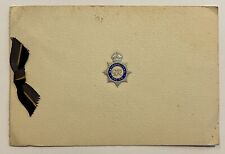RARE BRITAIN 1948 CHRISTMAS CARD WITH KINGS CROWN GR VI METROPOLITAN POLICE picture
