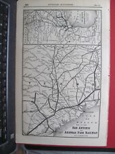 1890 NOV SAN ANTONIO & ARANSAS PASS RAILROAD SYSTEM MAP ORIGINAL ANTIQUE TEXAS picture