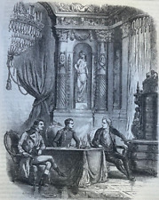 1852 Napoleon Bonaparte The Consular Throne illustrated picture