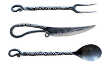 DGH®Medieval Hand Forged Cutlery Unique set of iron, A Best Gift ,LARP, Wrought  picture