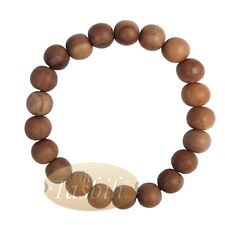 Sandalwood Bracelet - 11mm Scented Wood Beaded with 21 beads Elastic String picture