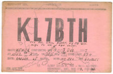 Ham Radio Vintage QSL Card    KL7BTH   1957   Elmendorf AFB, Anchorage, Alaska picture