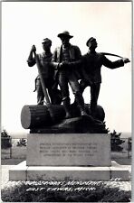 RPPC Lumberman's Monument, East Tawas MI c1952 Vintage Postcard D63 picture