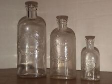 Antique 1800s Medicine Bottles Matching Set of 3 Kreamer Drug Co. Lock Haven PA picture