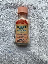 Vintage  St Joseph Clear Children’s Aspirin bottle full picture