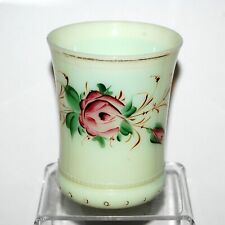 Souvenir Heisey Custard Glass Cup CEDAR POINT 1907 ~ Uranium UV Reactive picture