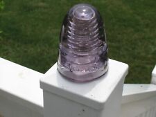 Stunning Bright Purple CD 145 WGM CO Denver Beehive Glass Insulator picture