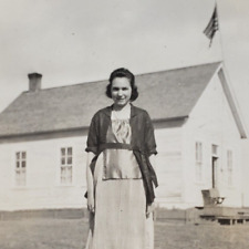 Teacher First School Monler Washington Photo 1921 Vintage Snapshot Snapshot E418 picture