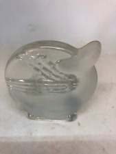 Vintage Partylite Voltive Candle Holder Glass with Frosted Whale Shape  picture