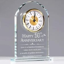 50th Wedding Anniversary Quartz Clock Gifts for Parents, 50 Years Golden for ... picture