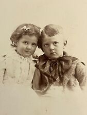 Milton Hills New Hampshire Cabinet Photo Victorian Children Boy Girl 1890's picture